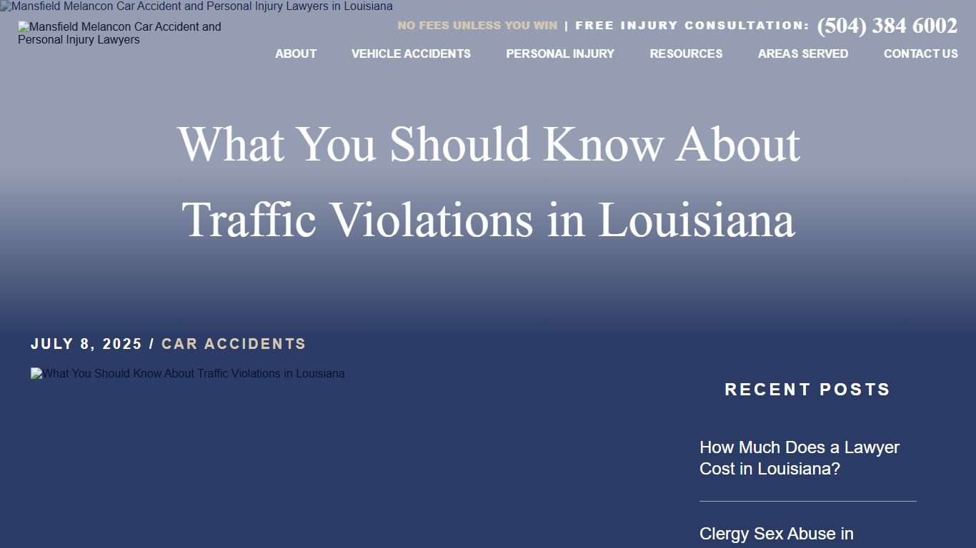 What You Should Know About Traffic Violations in Louisiana - Mansfield Melancon Car Accident and Personal Injury Lawyers